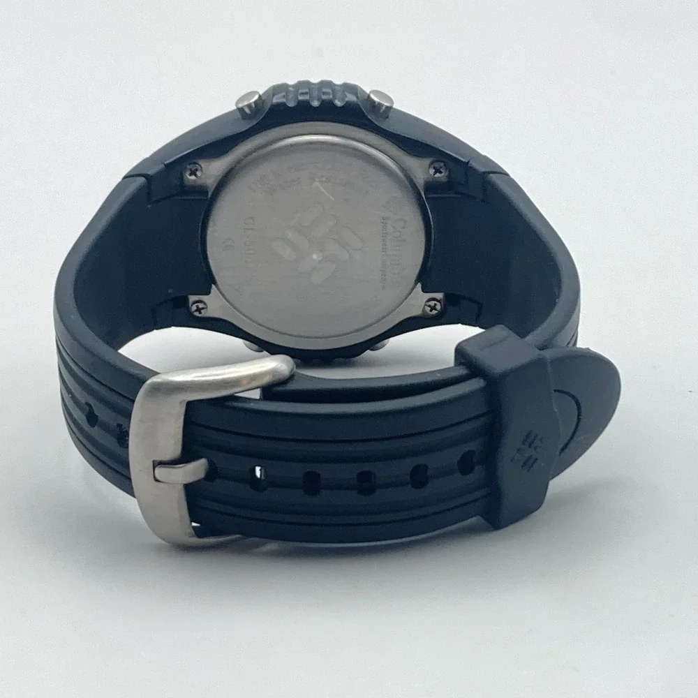 Columbia Men's Digital Watch 45mm Black Date Backlight Alarm Chrono New Battery